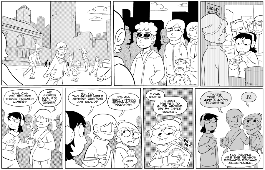 Octopus Pie – #087 – freakin lines (2007-12-24). Meredith Gran, CC BY-NC-SA 3.0 US. https://www.octopuspie.com/comic/087-freakin-lines/