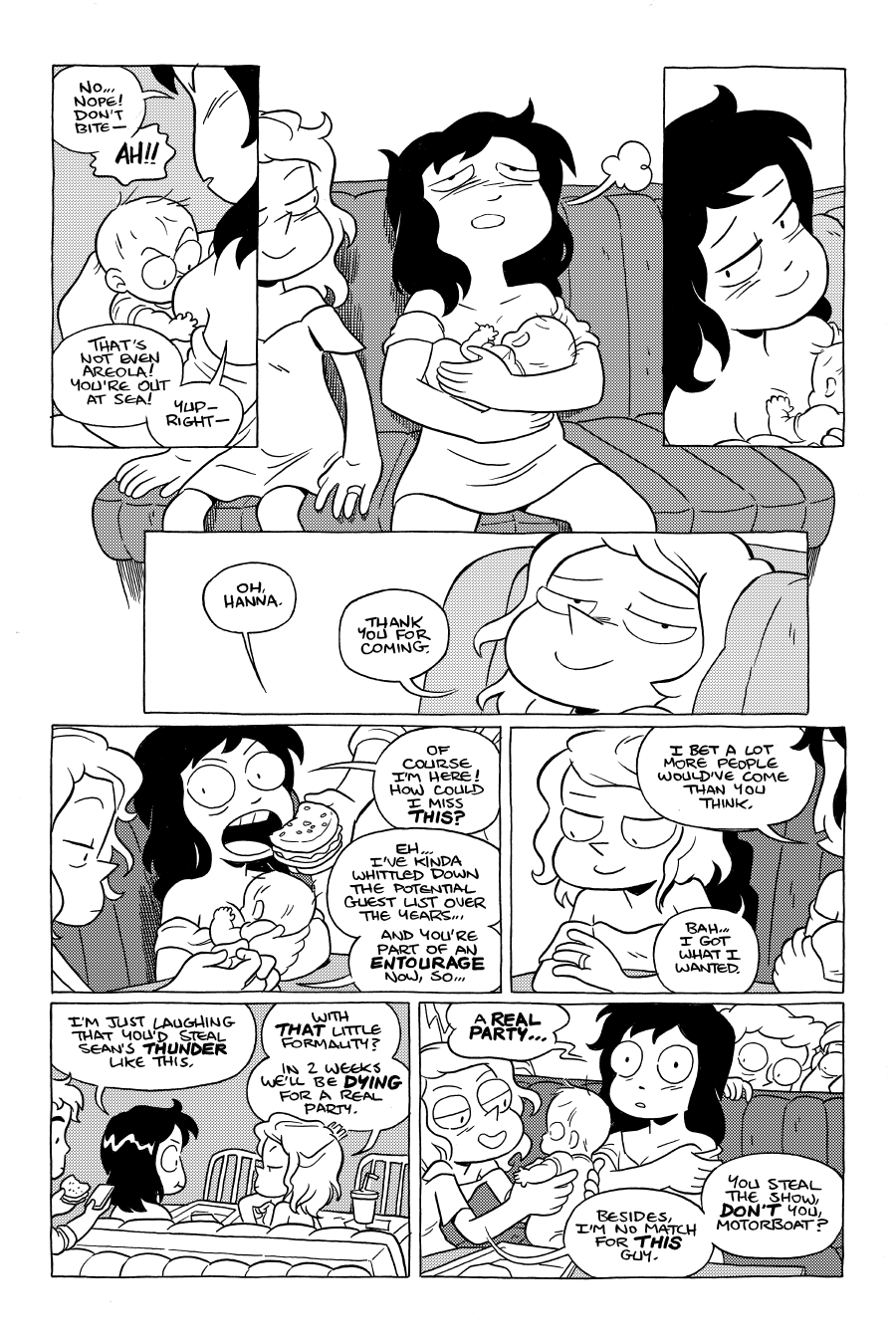 Octopus Pie – #12 – a real party (2022-10-09). Meredith Gran, CC BY-NC-SA 3.0 US. https://www.octopuspie.com/comic/12-a-real-party/