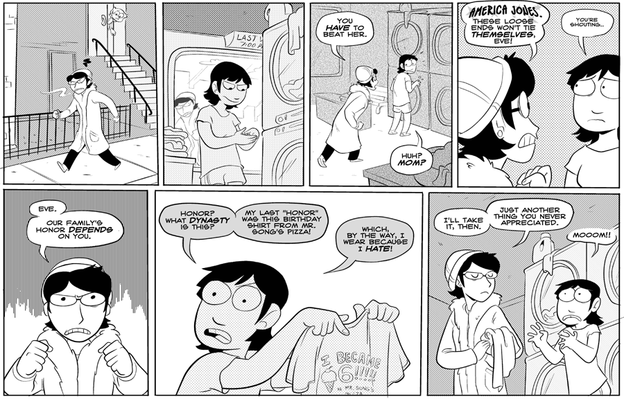 Octopus Pie – #097 – loose ends (2008-01-16). Meredith Gran, CC BY-NC-SA 3.0 US. https://www.octopuspie.com/comic/097-loose-ends/