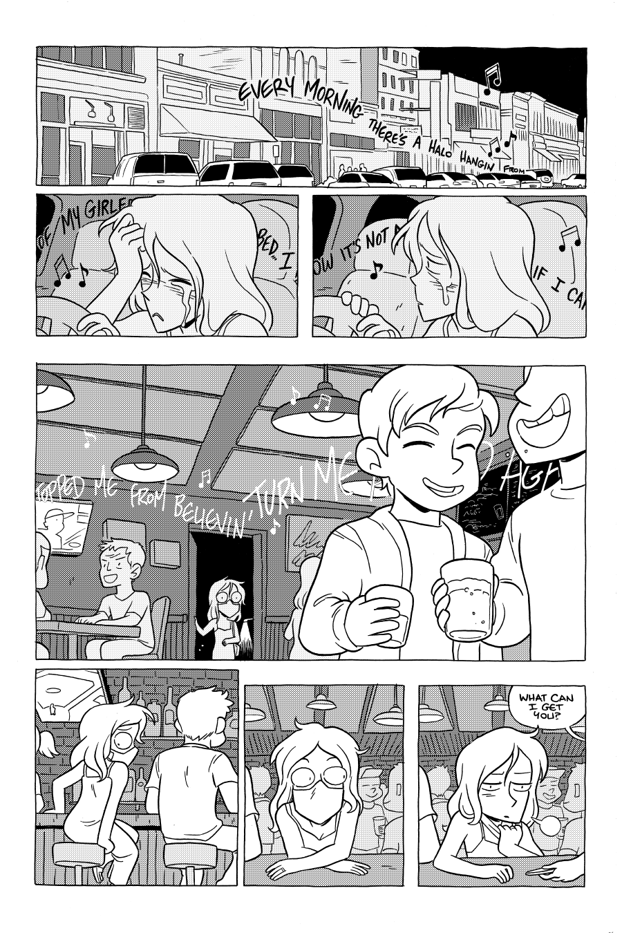Octopus Pie – #31 – every morning (2022-10-28). Meredith Gran, CC BY-NC-SA 3.0 US. https://www.octopuspie.com/comic/31-every-morning/
