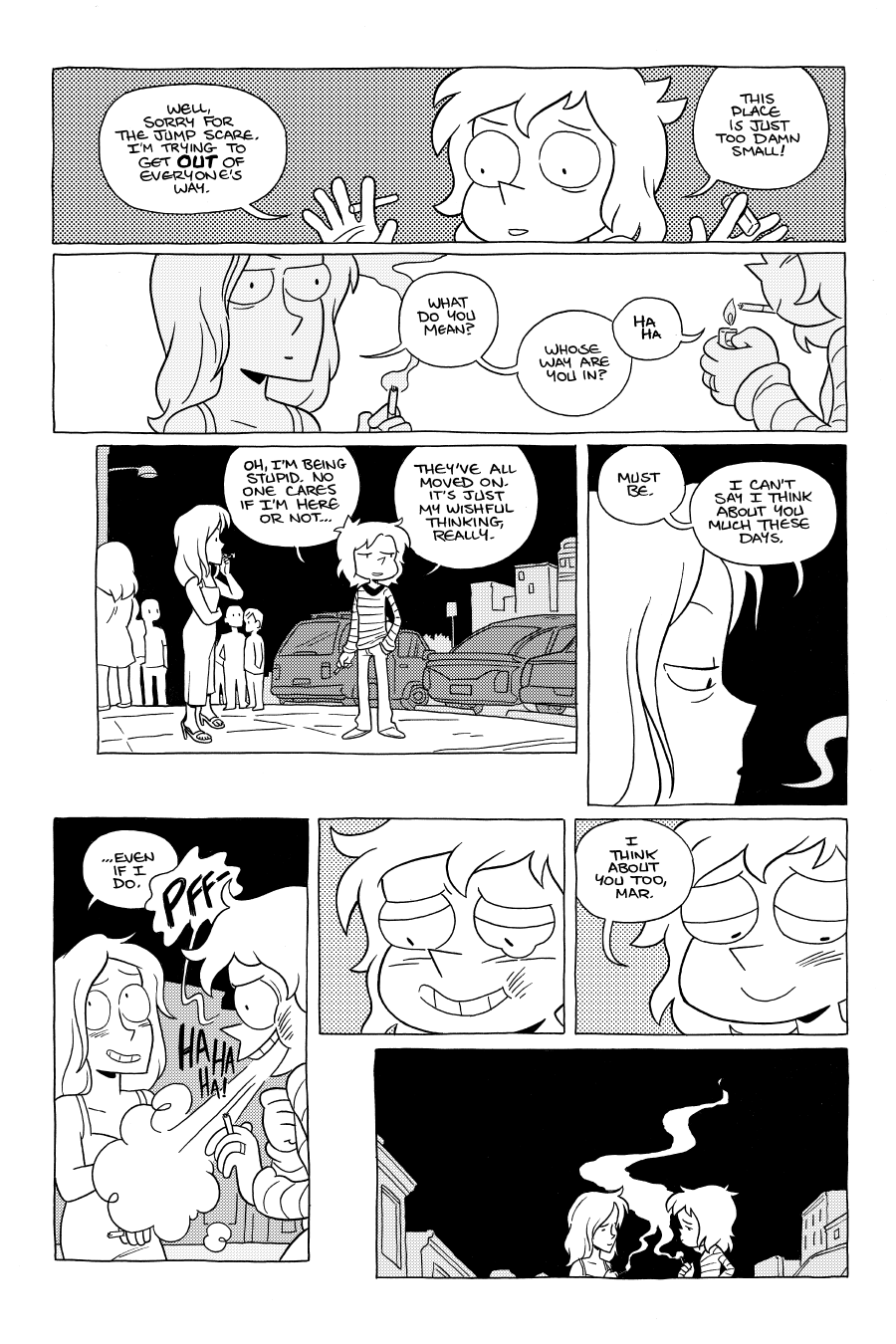 Octopus Pie – #35 – out of everyone’s way (2022-11-01). Meredith Gran, CC BY-NC-SA 3.0 US. https://www.octopuspie.com/comic/35-out-of-everyones-way/