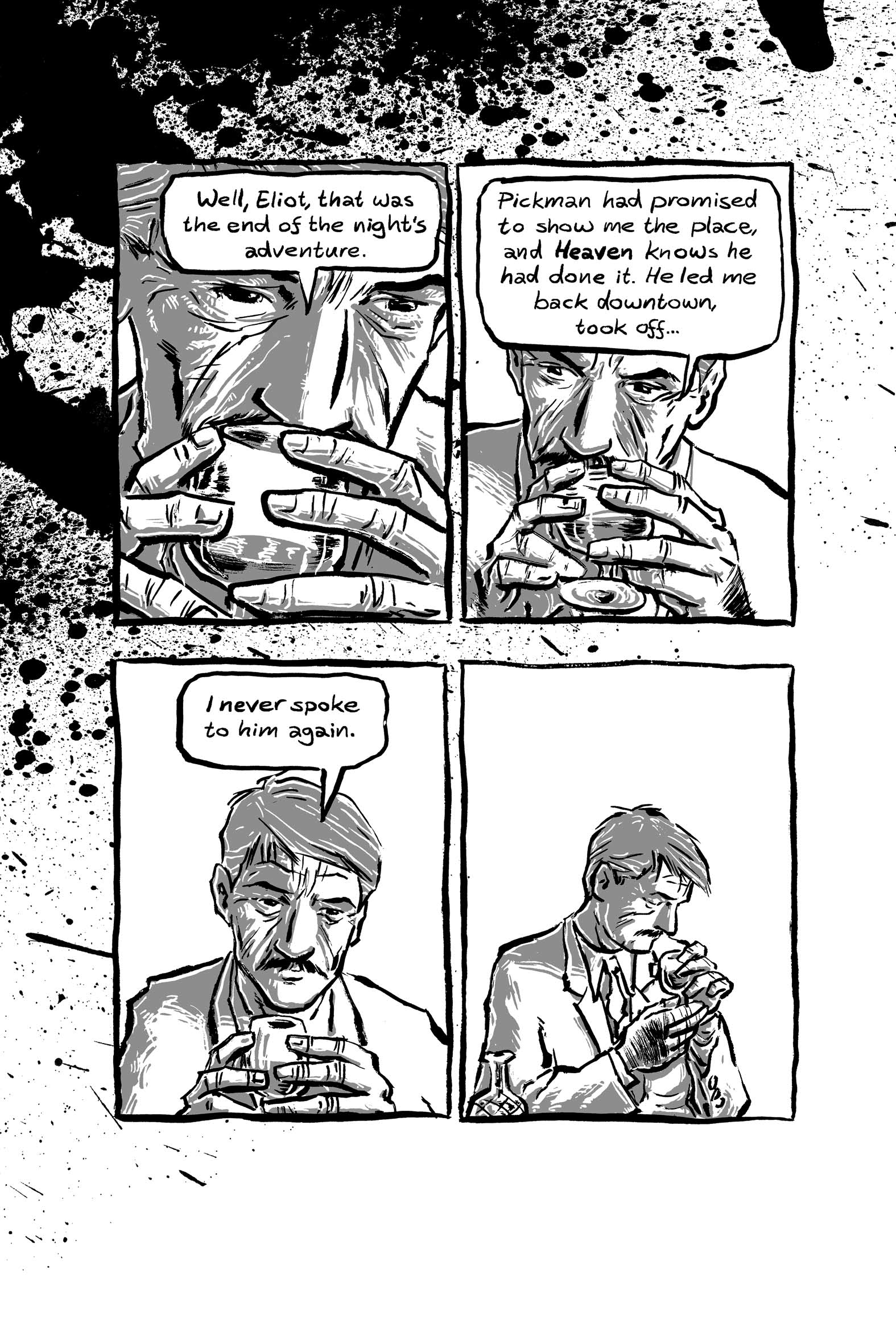 Pickman's Model, adapted and illustrated by Kim Holm after H. P. Lovecraft, page 103. CC BY 3.0.