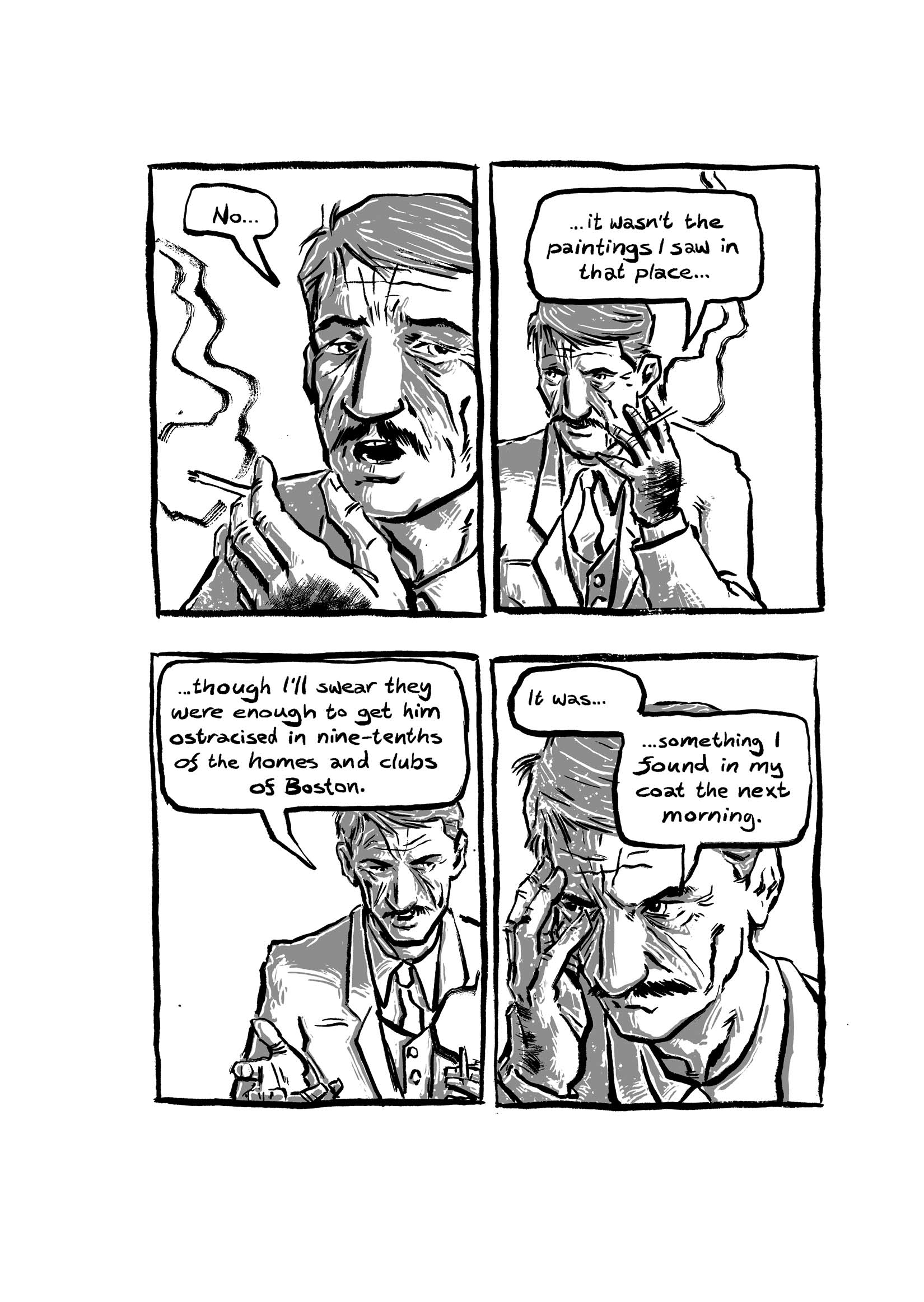 Pickman's Model, adapted and illustrated by Kim Holm after H. P. Lovecraft, page 105. CC BY 3.0.