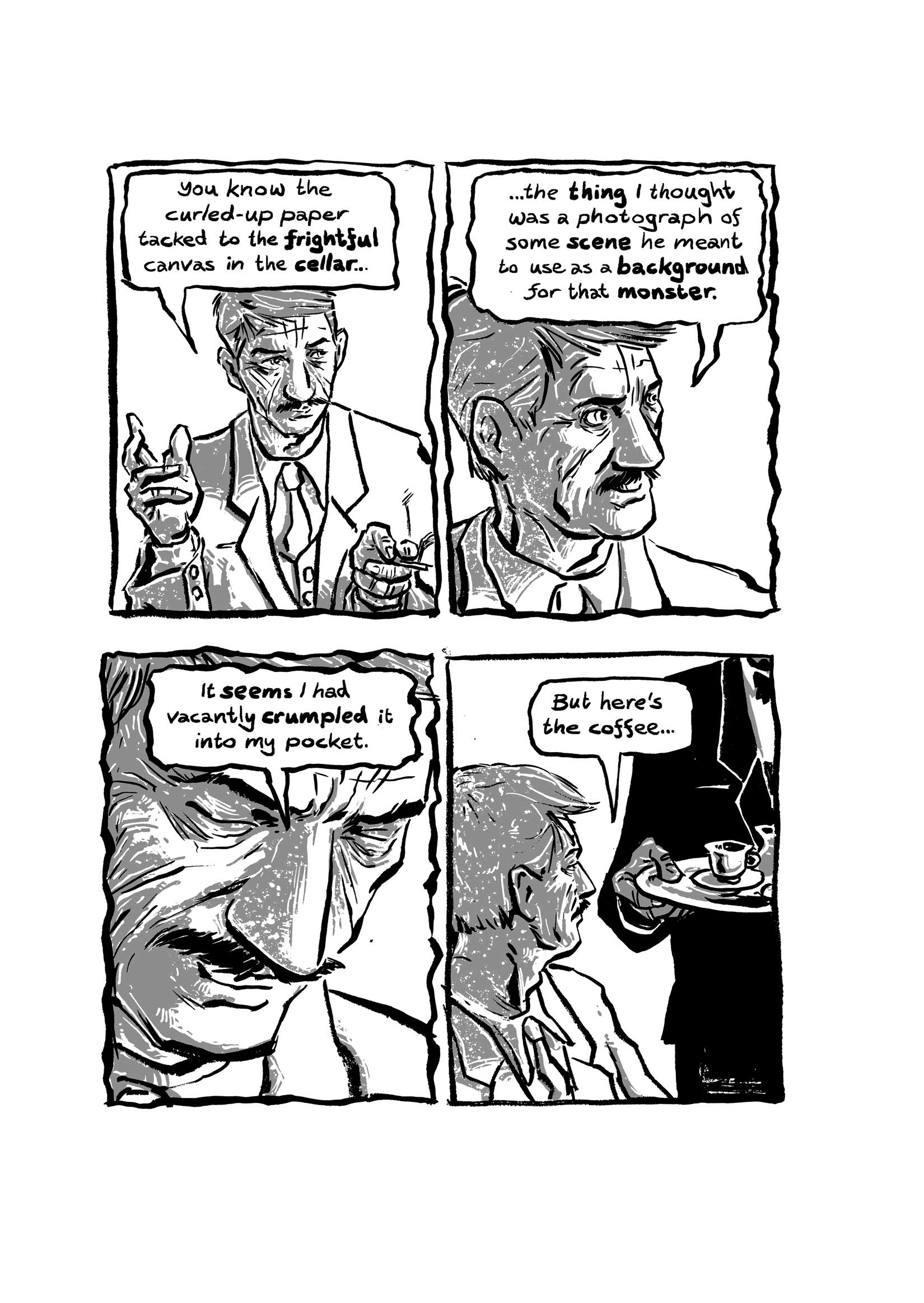 Pickman's Model, adapted and illustrated by Kim Holm after H. P. Lovecraft, page 106. CC BY 3.0.