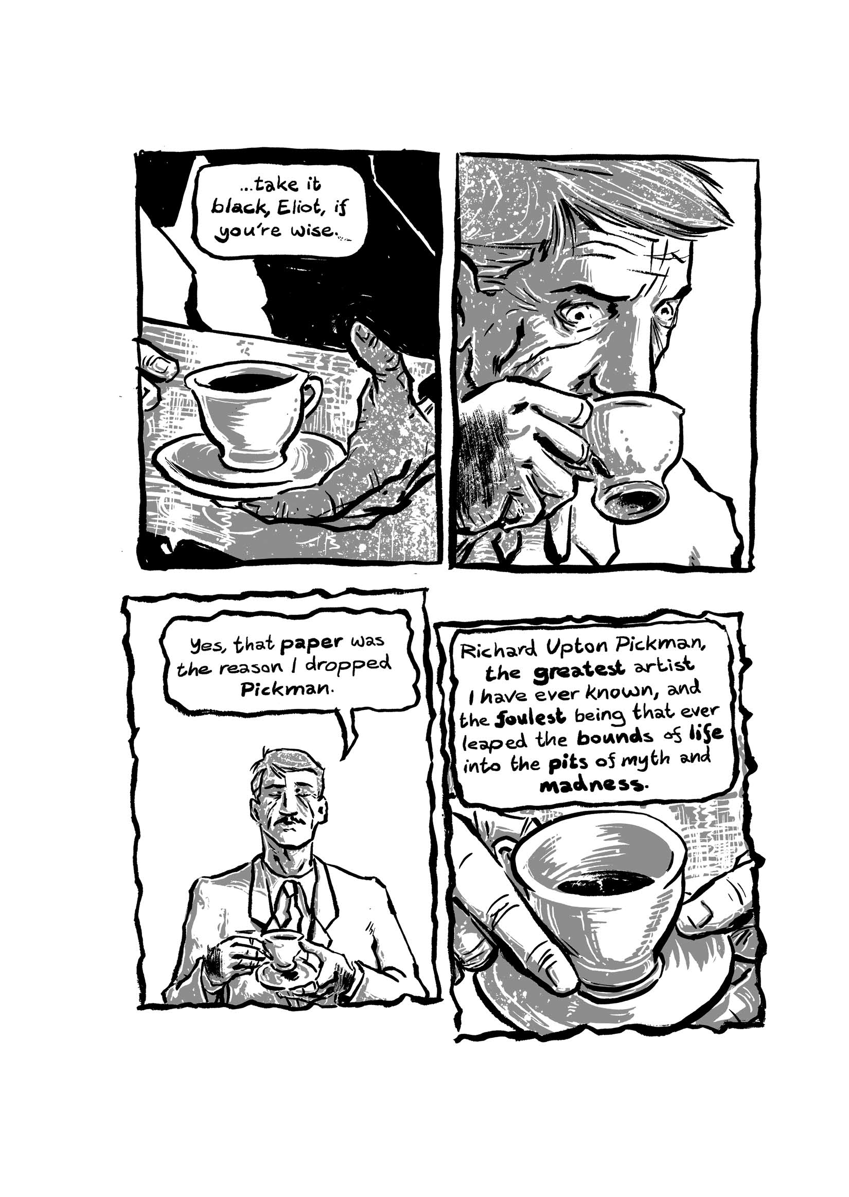 Pickman's Model, adapted and illustrated by Kim Holm after H. P. Lovecraft, page 107. CC BY 3.0.