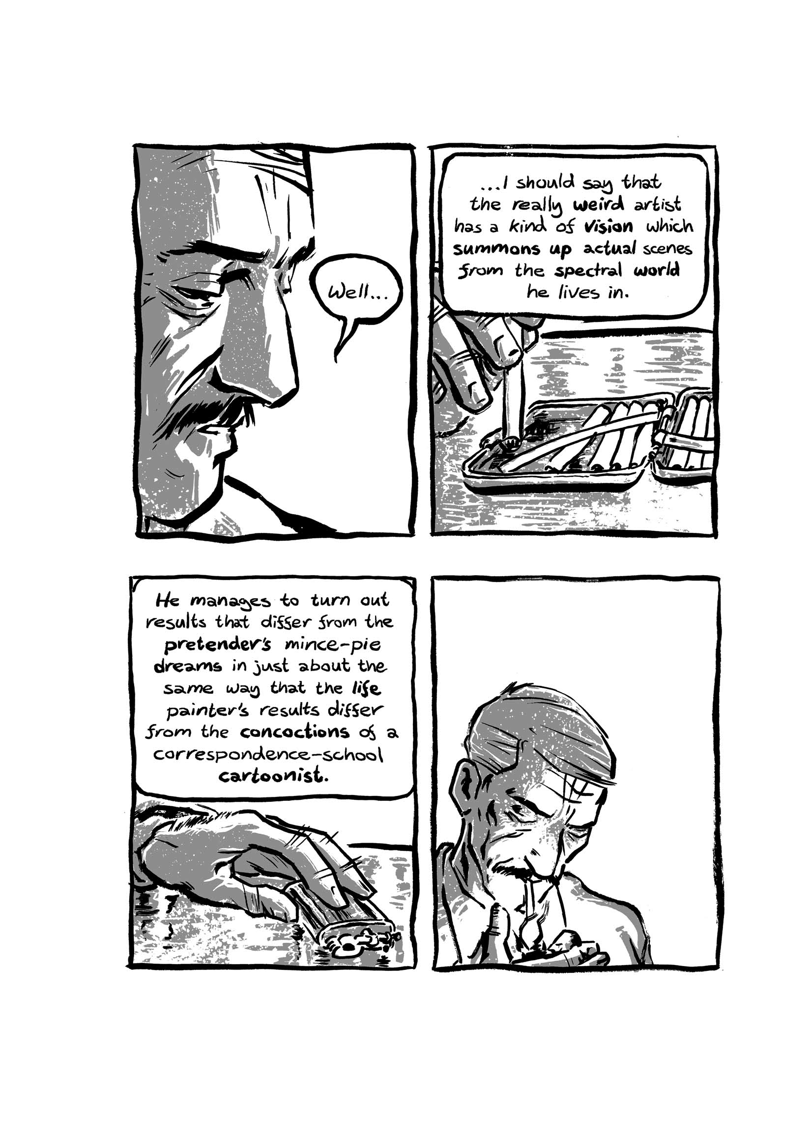 Pickman's Model, adapted and illustrated by Kim Holm after H. P. Lovecraft, page 15. CC BY 3.0.