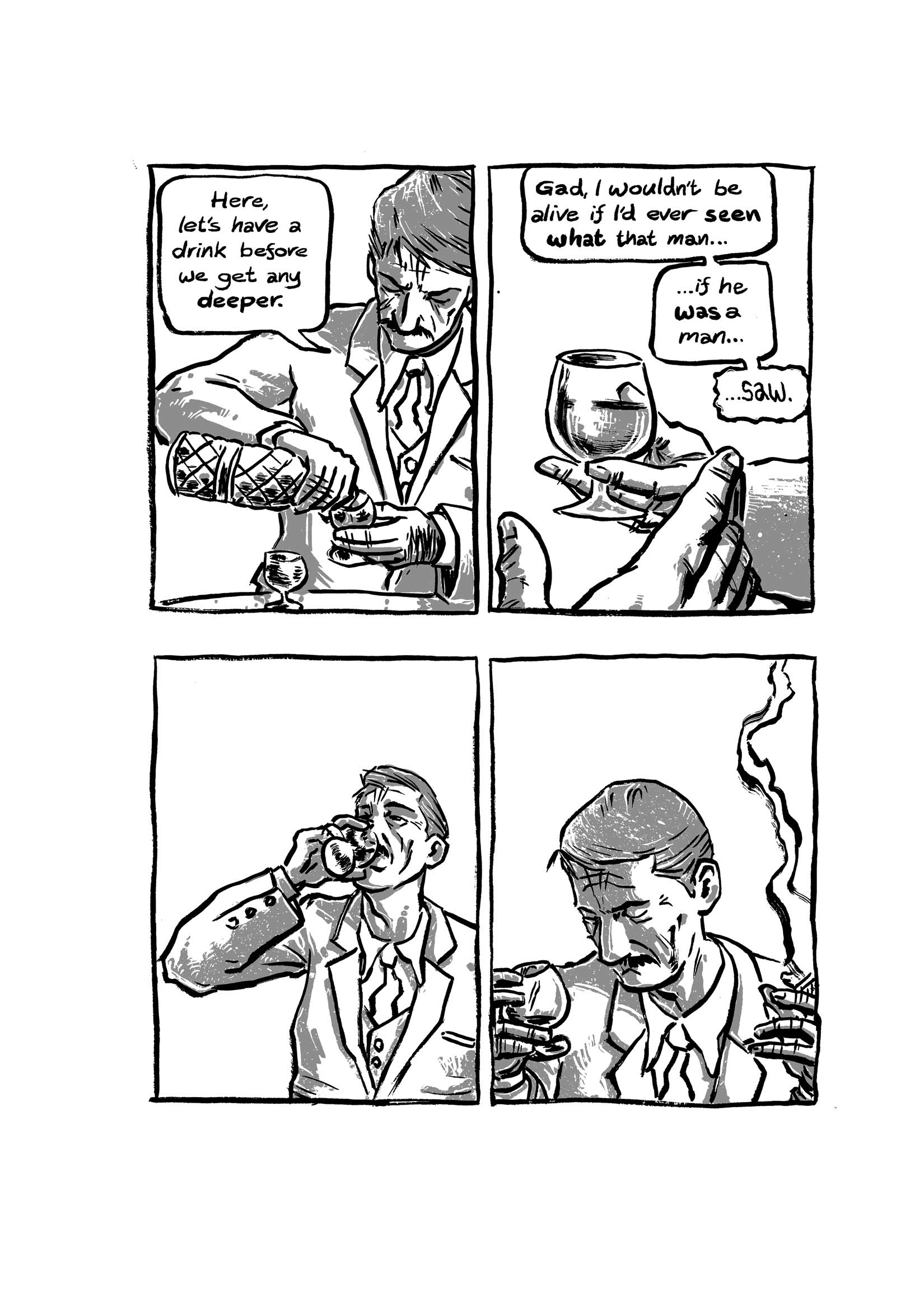 Pickman's Model, adapted and illustrated by Kim Holm after H. P. Lovecraft, page 17. CC BY 3.0.