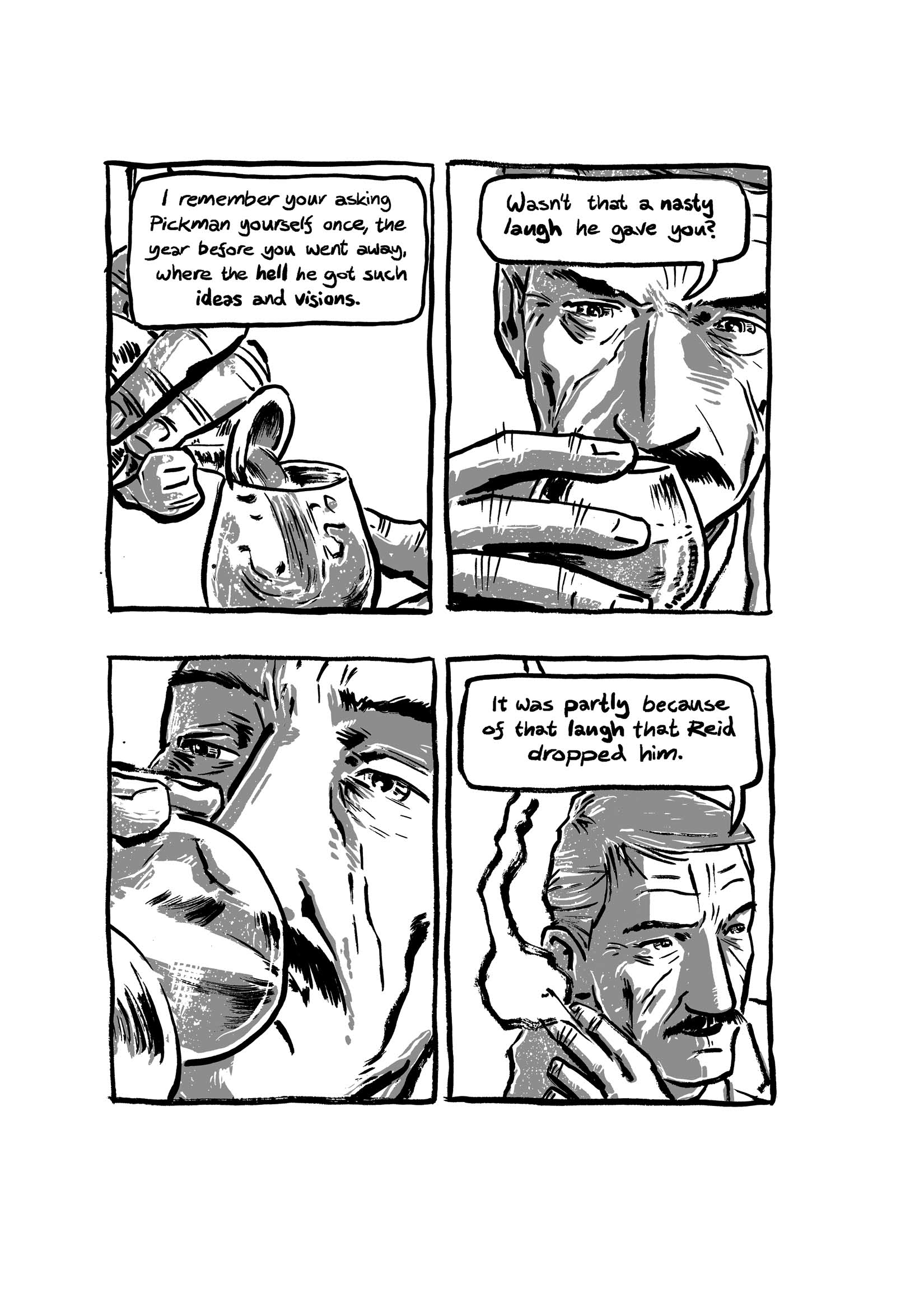 Pickman's Model, adapted and illustrated by Kim Holm after H. P. Lovecraft, page 18. CC BY 3.0.