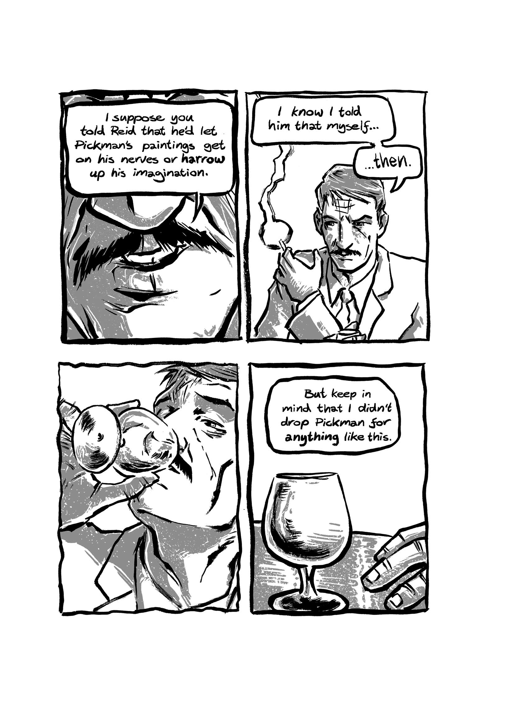 Pickman's Model, adapted and illustrated by Kim Holm after H. P. Lovecraft, page 20. CC BY 3.0.