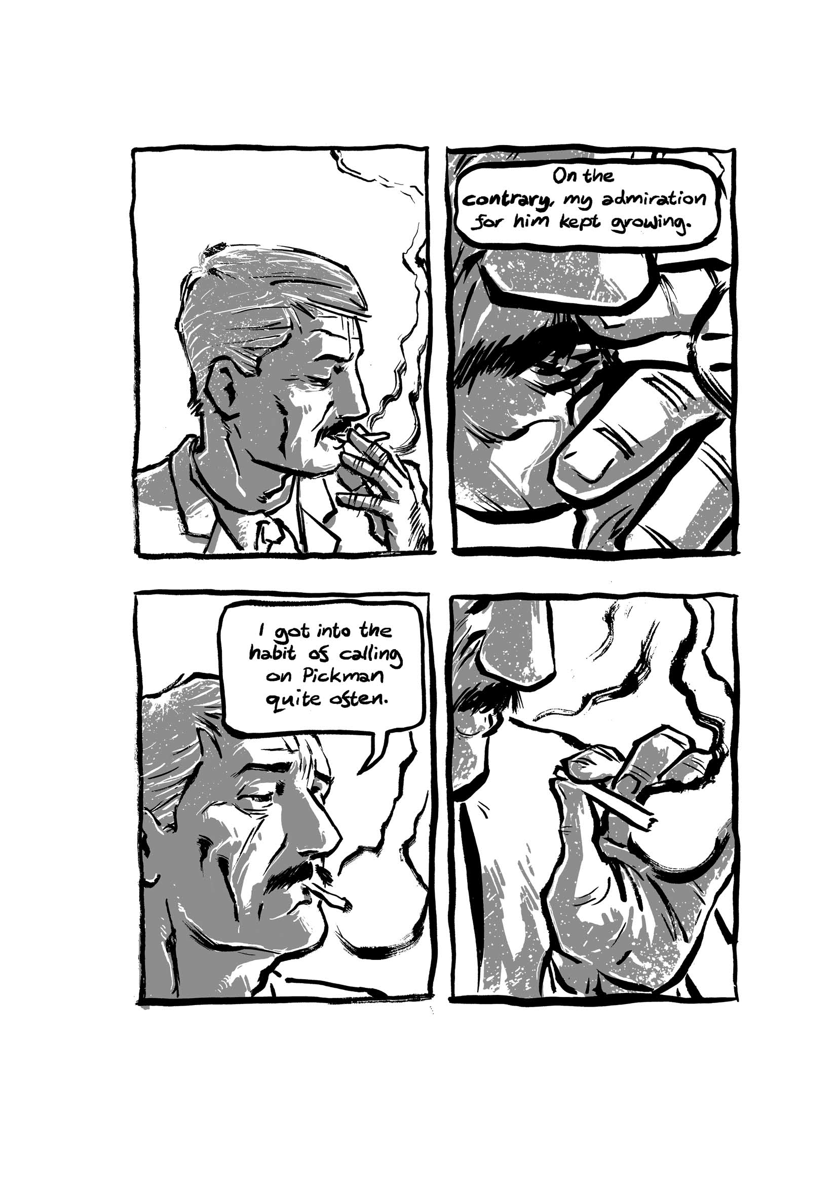 Pickman's Model, adapted and illustrated by Kim Holm after H. P. Lovecraft, page 21. CC BY 3.0.