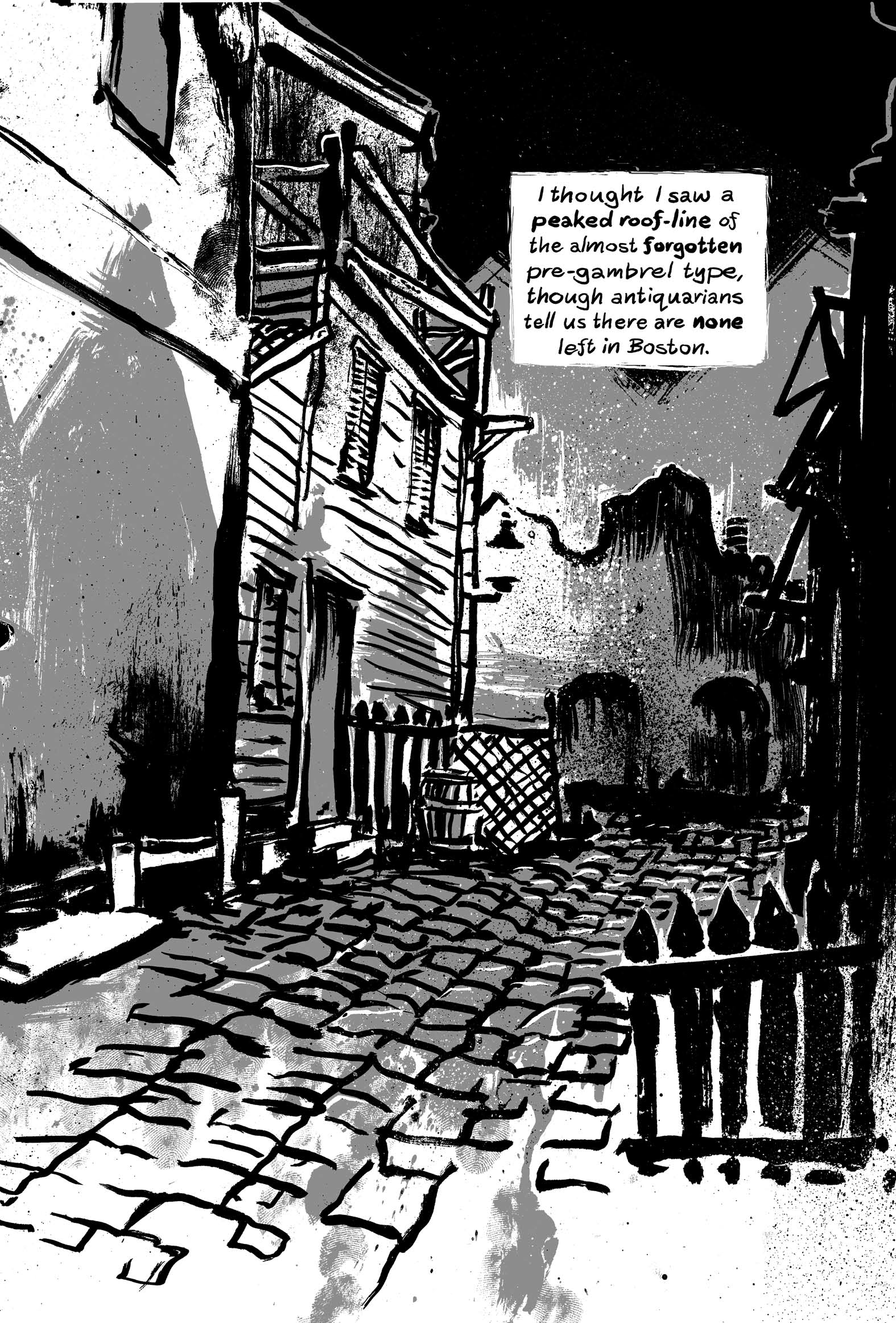 Pickman's Model, adapted and illustrated by Kim Holm after H. P. Lovecraft, page 43. CC BY 3.0.