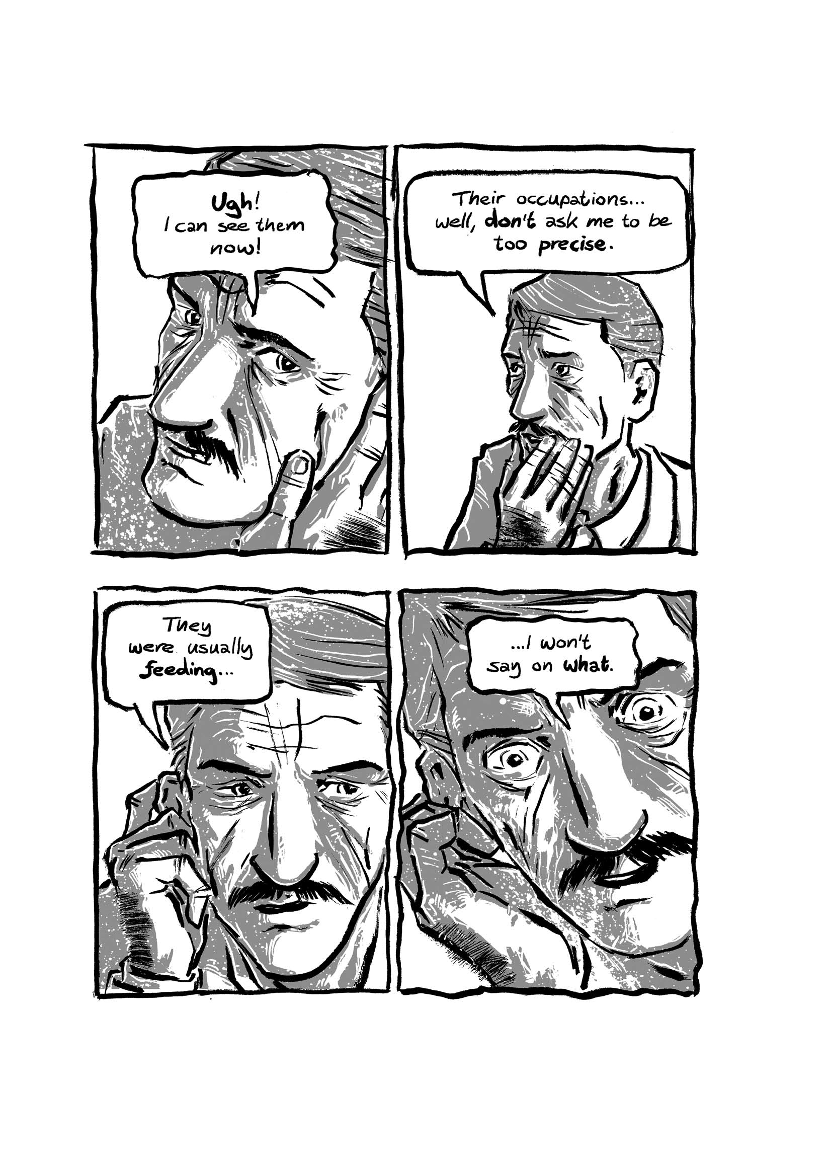 Pickman's Model, adapted and illustrated by Kim Holm after H. P. Lovecraft, page 52. CC BY 3.0.
