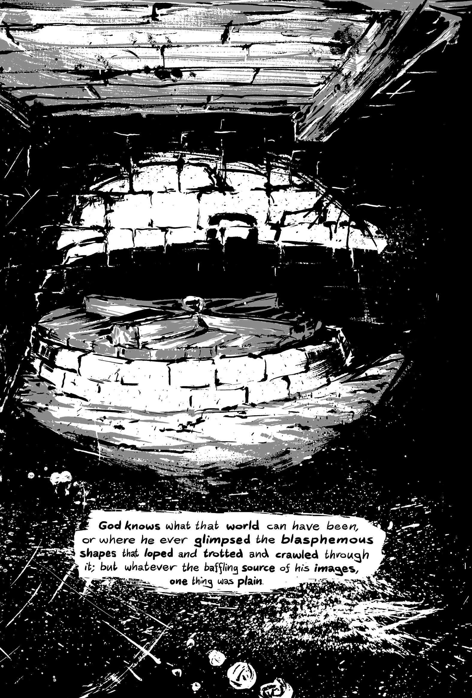 Pickman's Model, adapted and illustrated by Kim Holm after H. P. Lovecraft, page 69. CC BY 3.0.