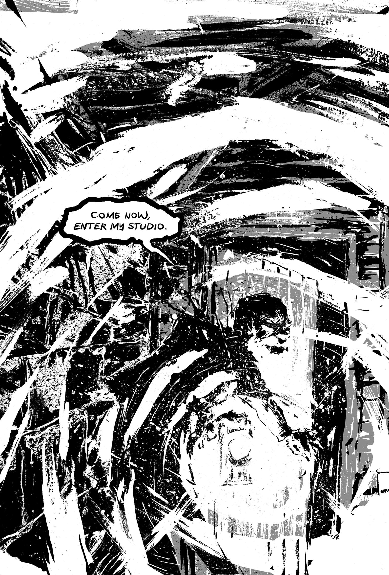 Pickman's Model, adapted and illustrated by Kim Holm after H. P. Lovecraft, page 73. CC BY 3.0.