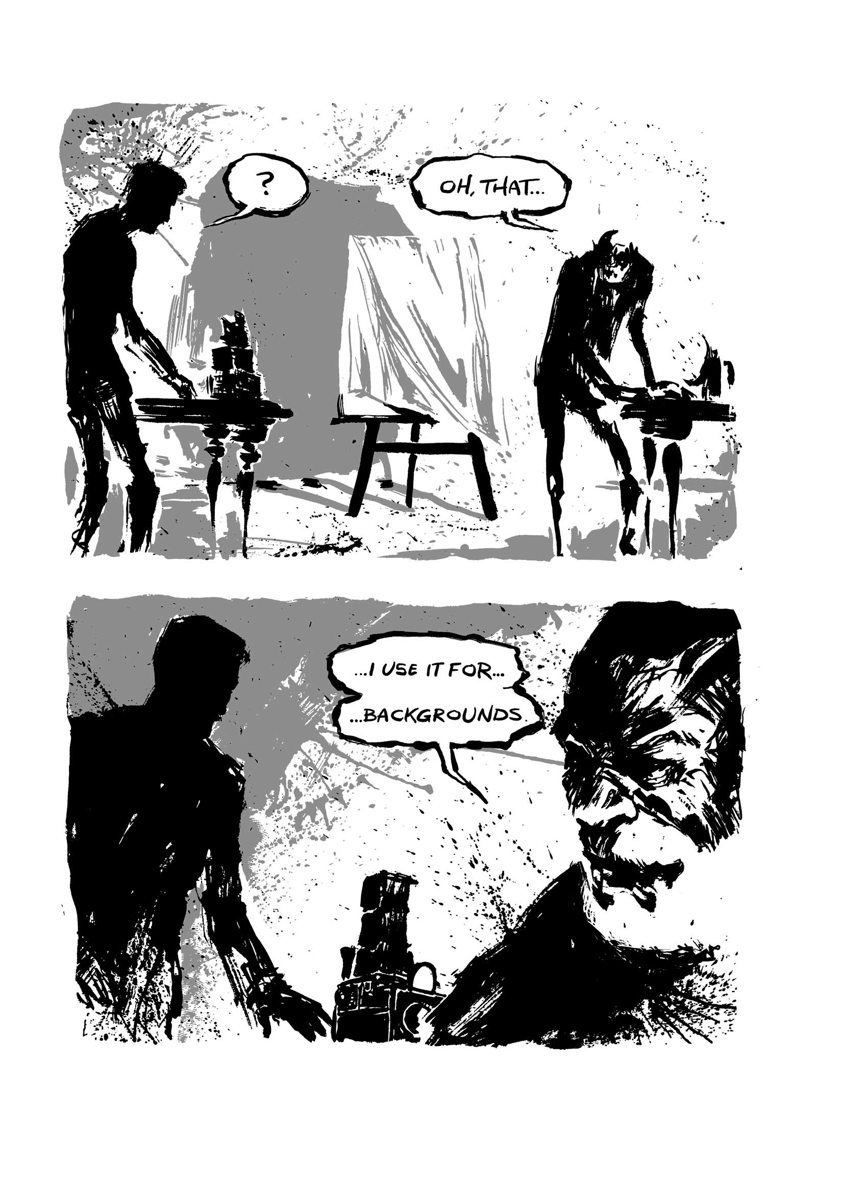 Pickman's Model, adapted and illustrated by Kim Holm after H. P. Lovecraft, page 76. CC BY 3.0.
