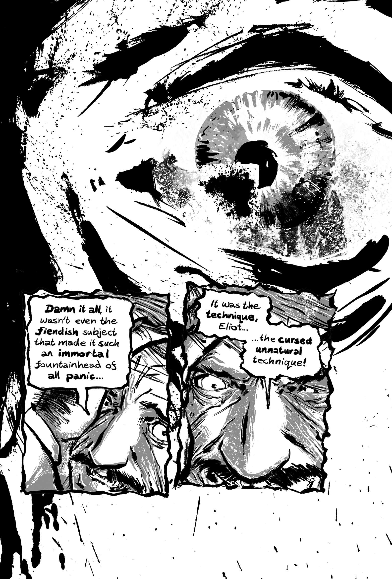 Pickman's Model, adapted and illustrated by Kim Holm after H. P. Lovecraft, page 85. CC BY 3.0.