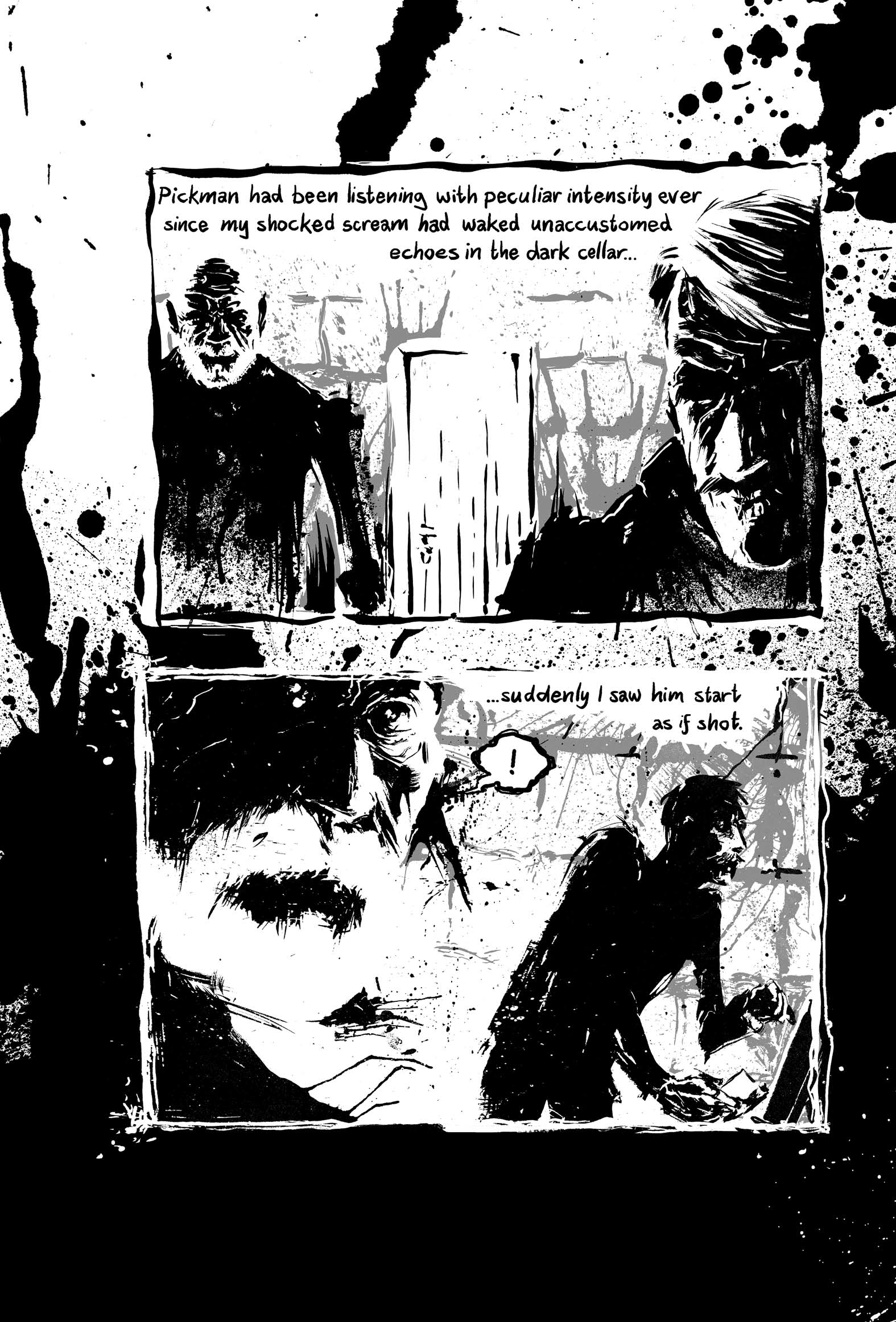 Pickman's Model, adapted and illustrated by Kim Holm after H. P. Lovecraft, page 90. CC BY 3.0.