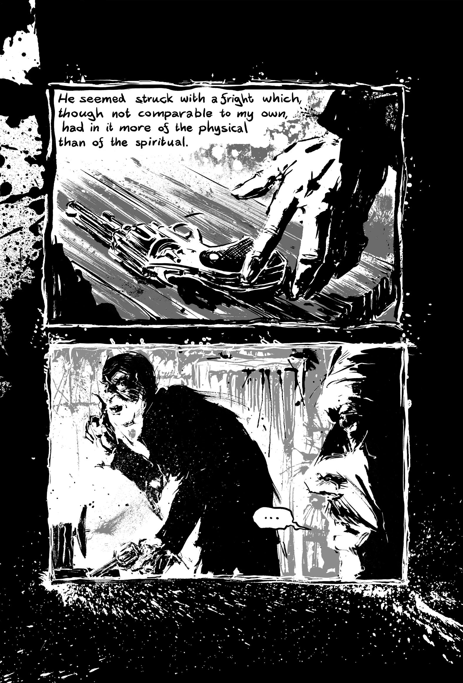 Pickman's Model, adapted and illustrated by Kim Holm after H. P. Lovecraft, page 91. CC BY 3.0.