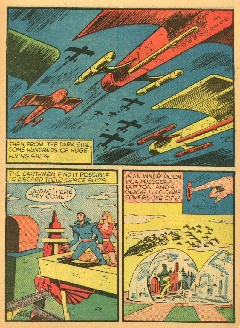Planet Comics #1 (Fiction House), page 12. Public domain (US).