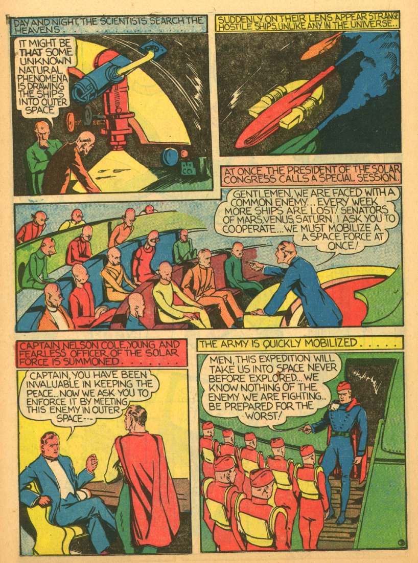 Planet Comics #1 (Fiction House), page 30. Public domain (US).