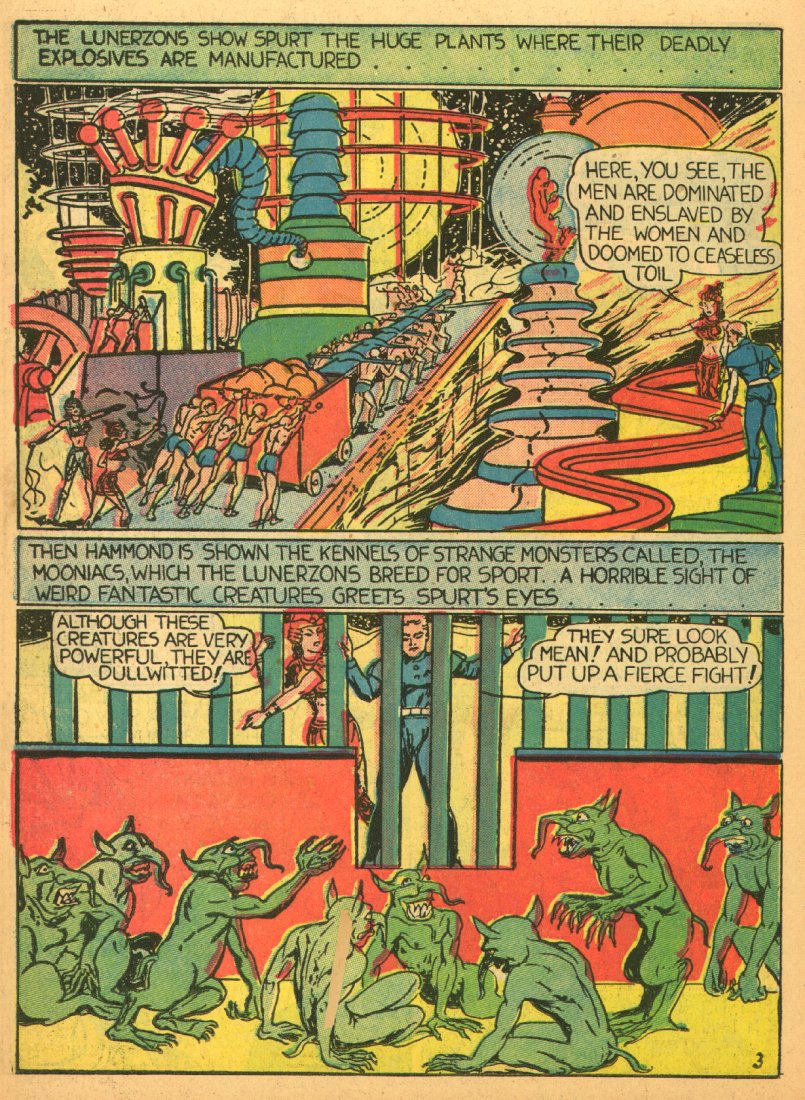 Planet Comics #1 (Fiction House), page 46. Public domain (US).
