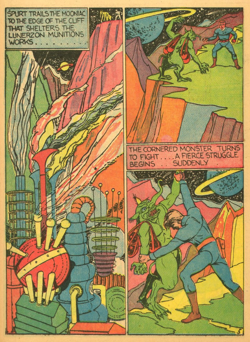 Planet Comics #1 (Fiction House), page 48. Public domain (US).