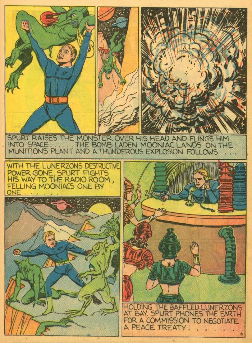Planet Comics #1 (Fiction House), page 49. Public domain (US).