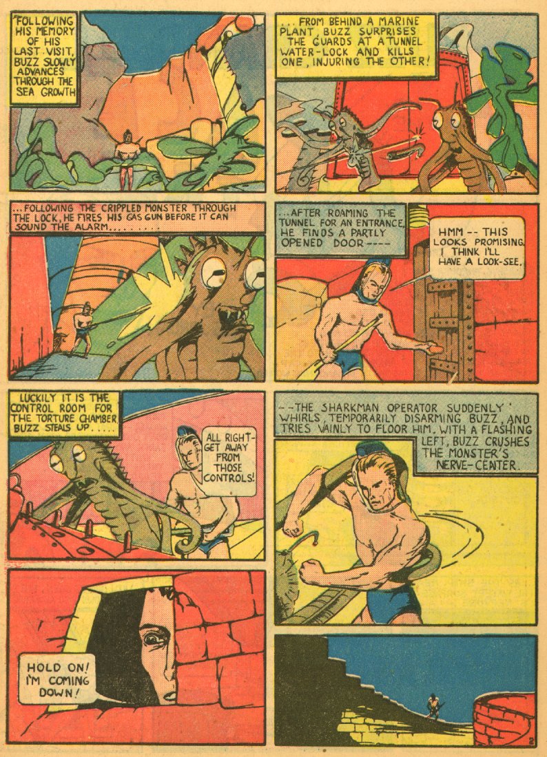 Planet Comics #1 (Fiction House), page 52. Public domain (US).