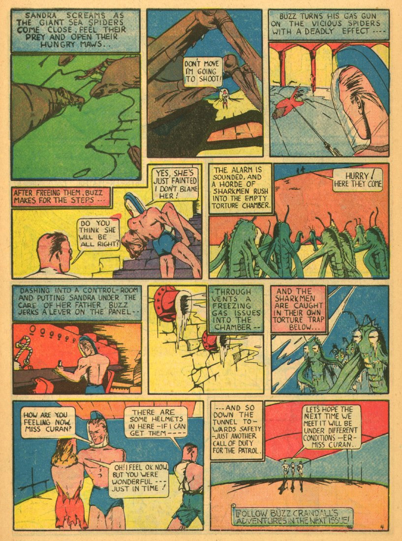 Planet Comics #1 (Fiction House), page 54. Public domain (US).