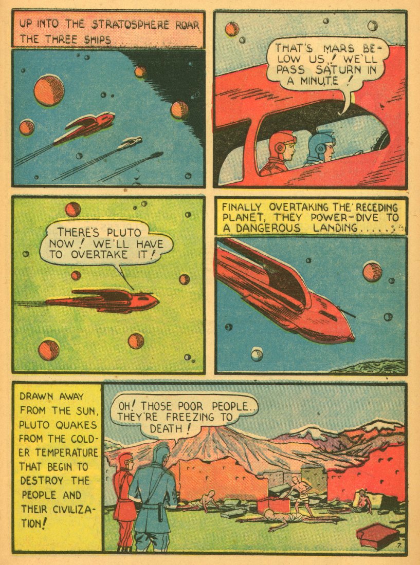 Planet Comics #1 (Fiction House), page 61. Public domain (US).