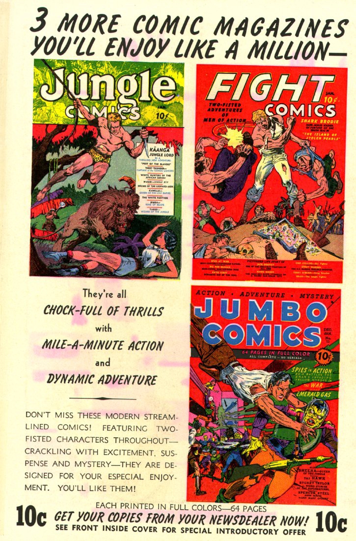 Planet Comics #1 (Fiction House), page 67. Public domain (US).