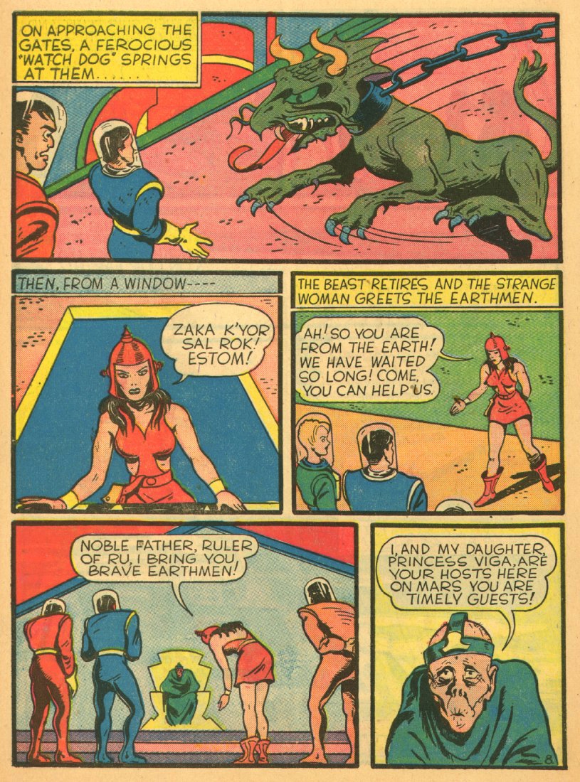 Planet Comics #1 (Fiction House), page 10. Public domain (US).