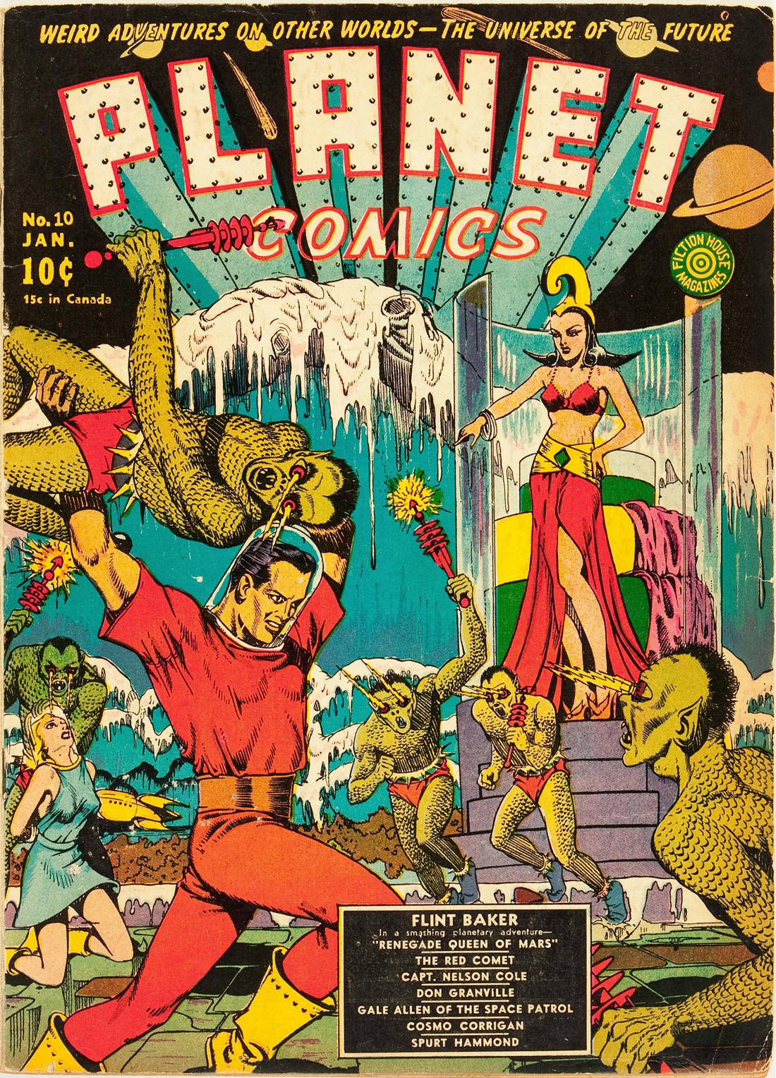 Planet Comics #10 (Fiction House), page 1. Public domain (US).