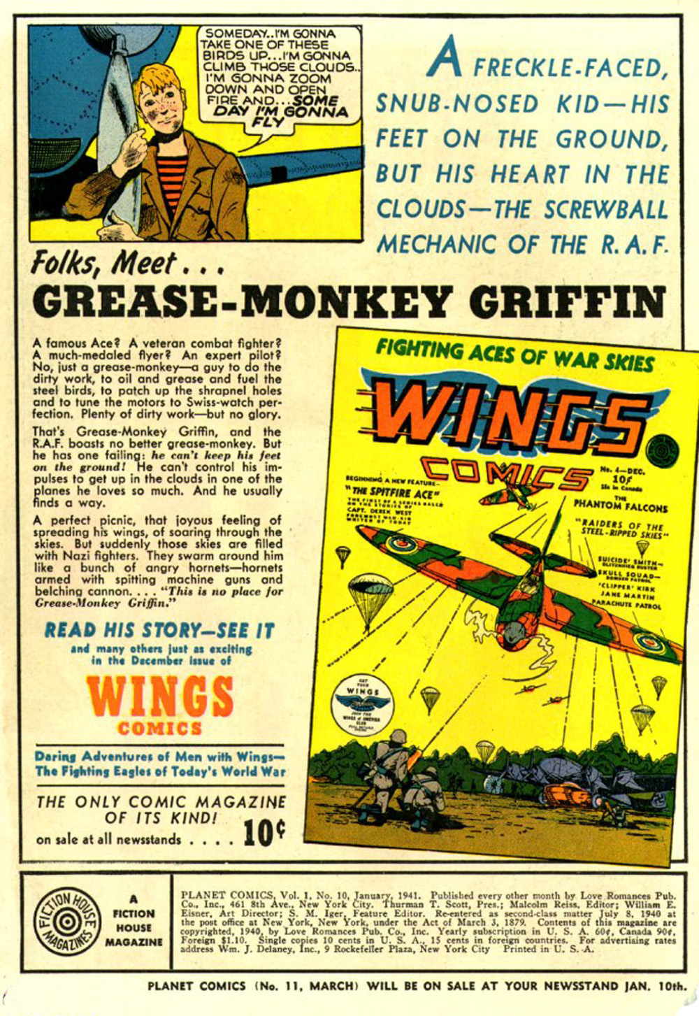 Planet Comics #10 (Fiction House), page 2. Public domain (US).