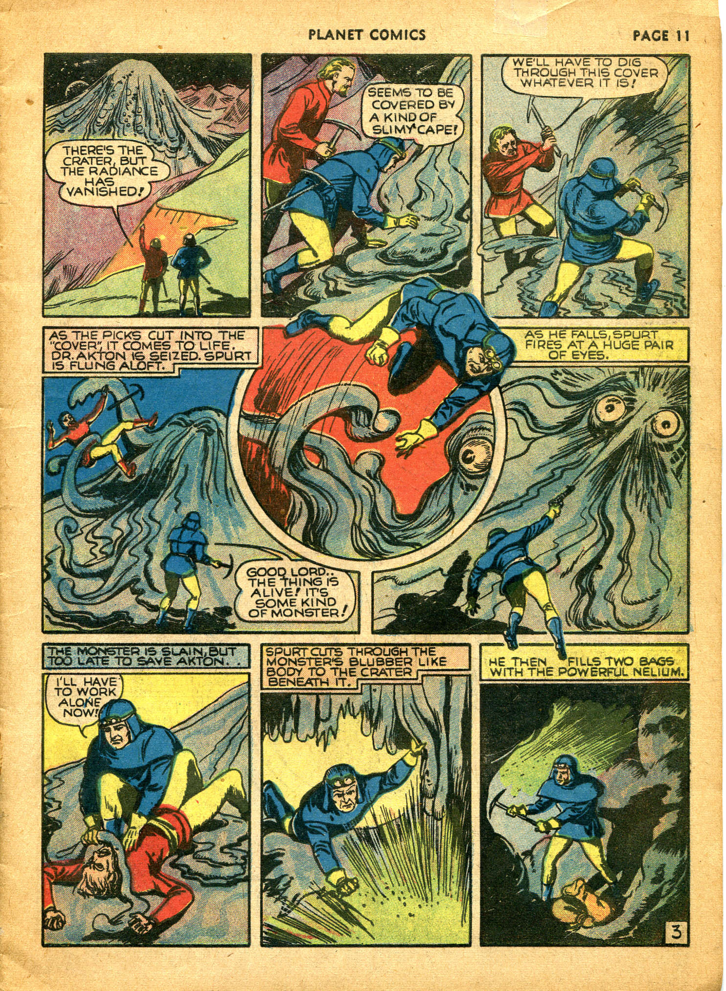 Planet Comics #10 (Fiction House), page 13. Public domain (US).