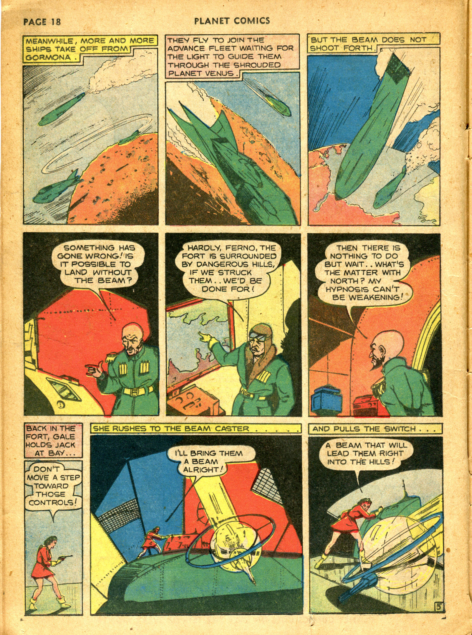 Planet Comics #10 (Fiction House), page 20. Public domain (US).