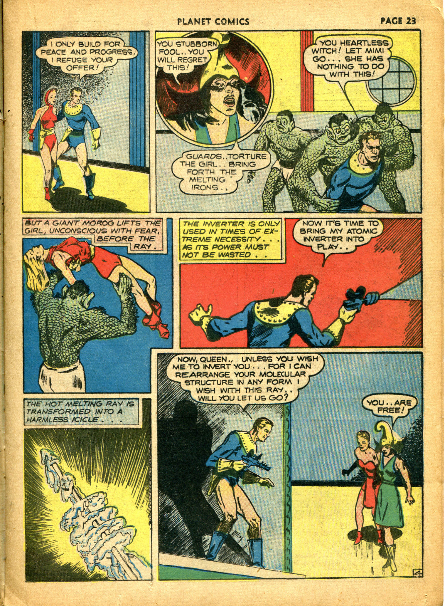 Planet Comics #10 (Fiction House), page 25. Public domain (US).