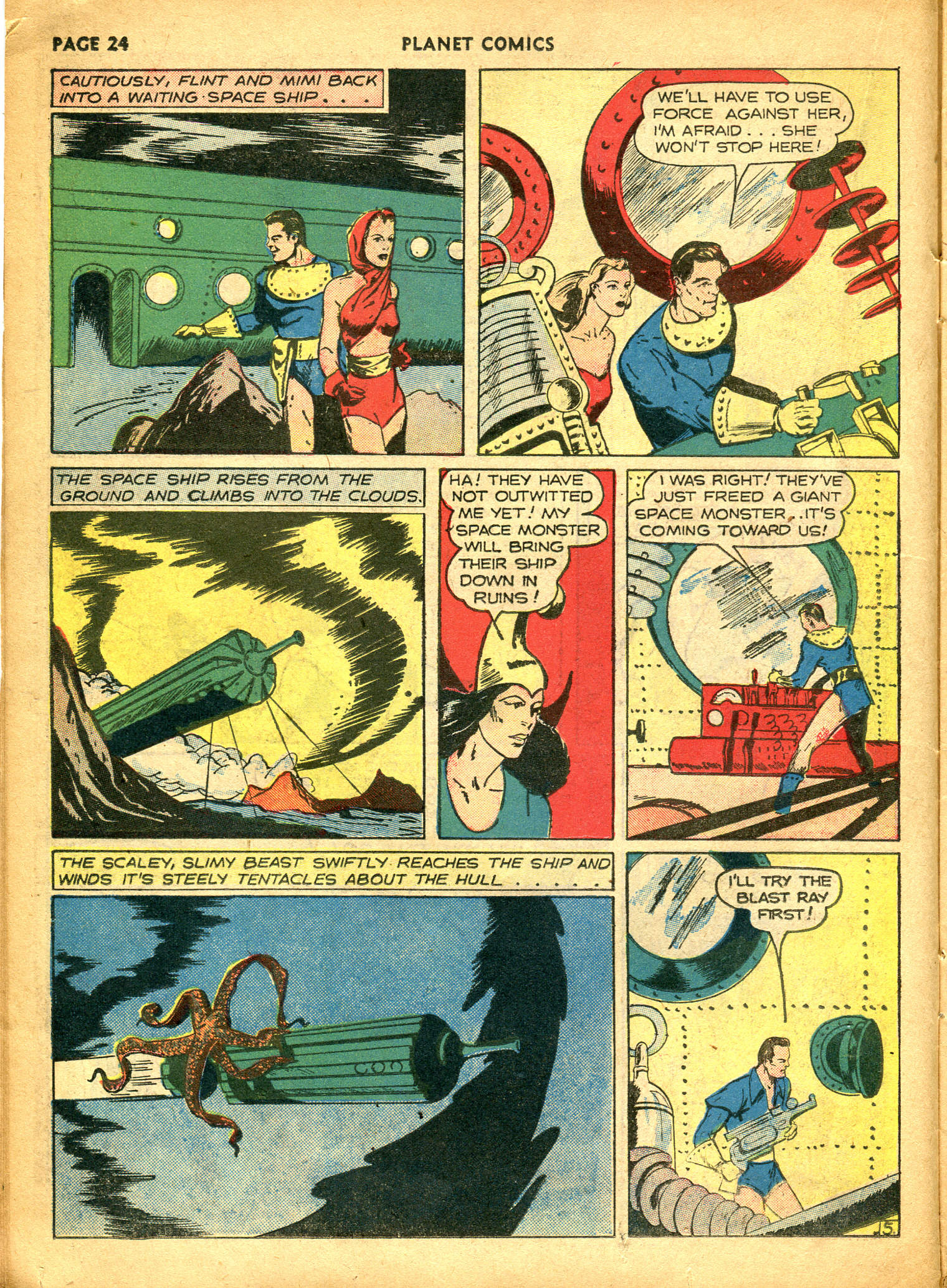 Planet Comics #10 (Fiction House), page 26. Public domain (US).