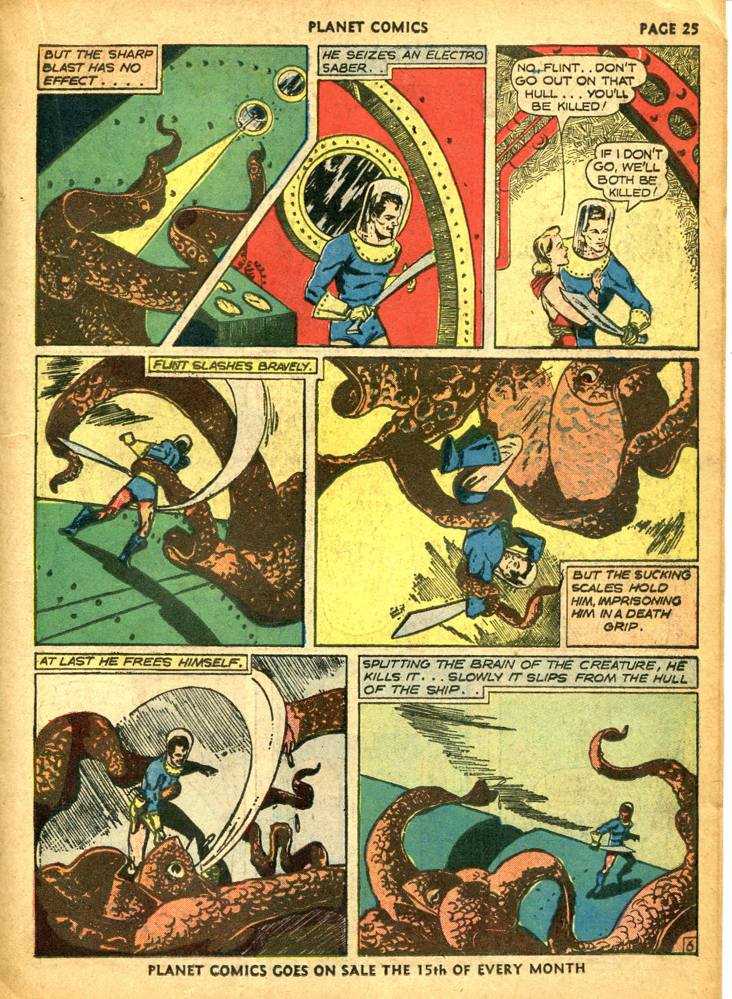 Planet Comics #10 (Fiction House), page 27. Public domain (US).