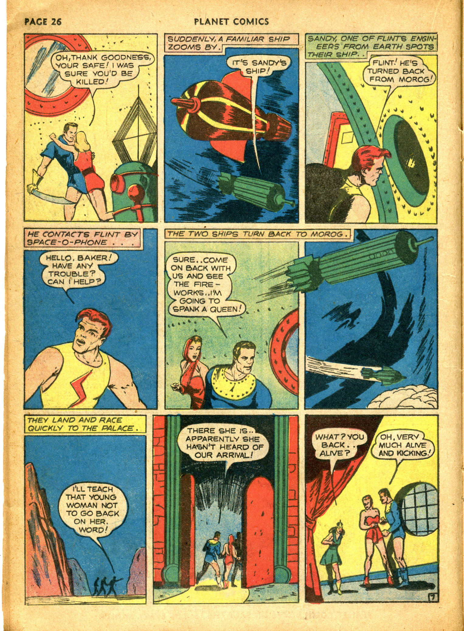 Planet Comics #10 (Fiction House), page 28. Public domain (US).