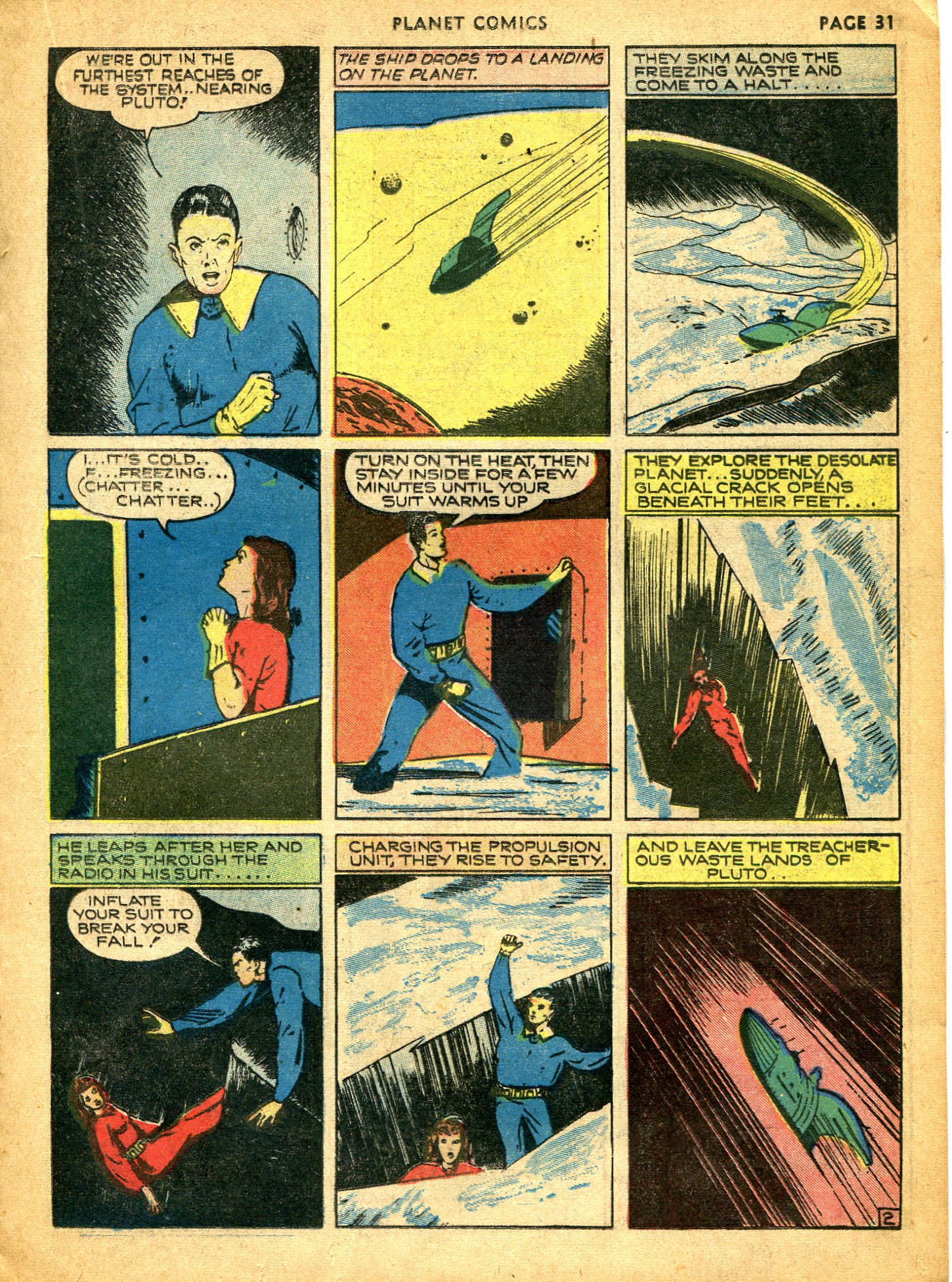 Planet Comics #10 (Fiction House), page 33. Public domain (US).