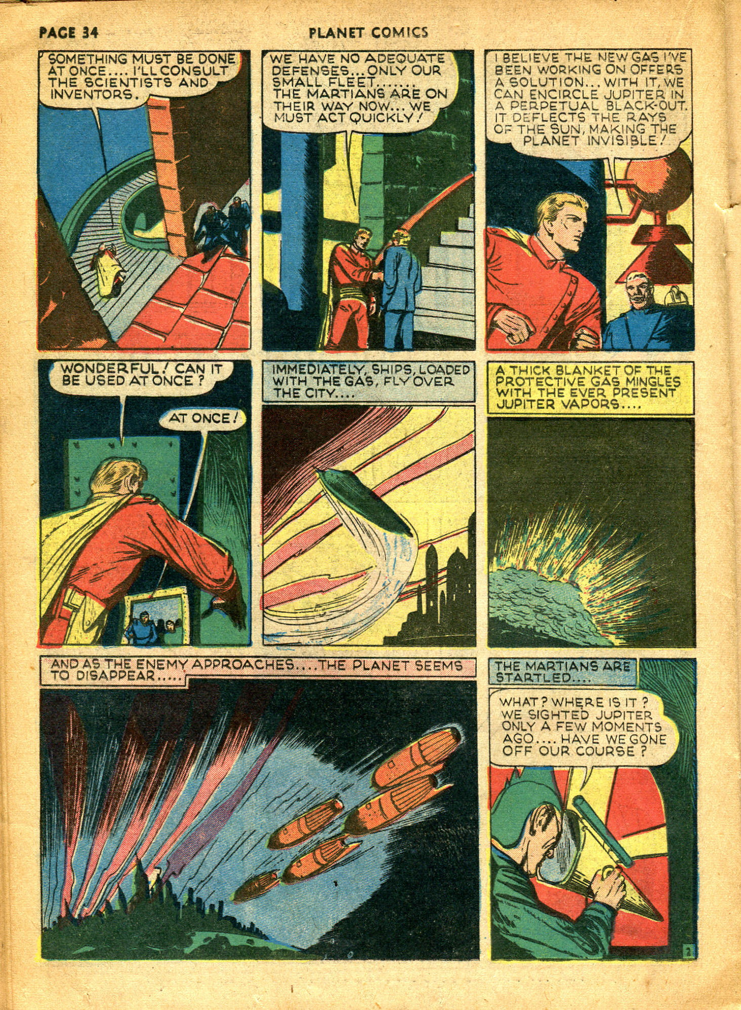 Planet Comics #10 (Fiction House), page 36. Public domain (US).