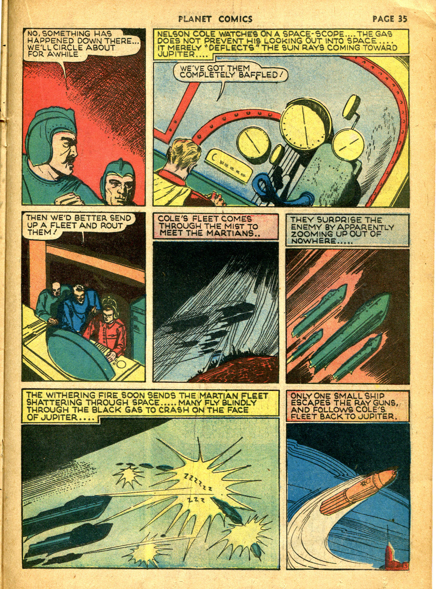 Planet Comics #10 (Fiction House), page 37. Public domain (US).