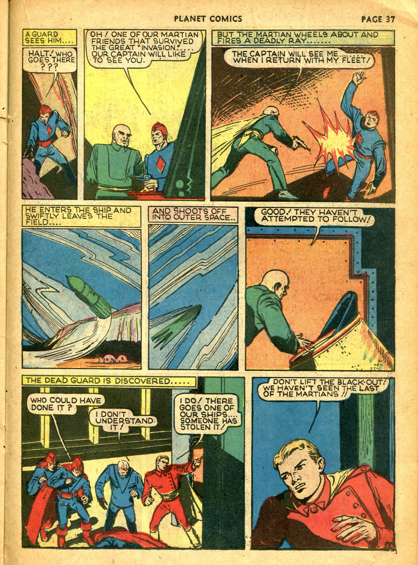 Planet Comics #10 (Fiction House), page 39. Public domain (US).