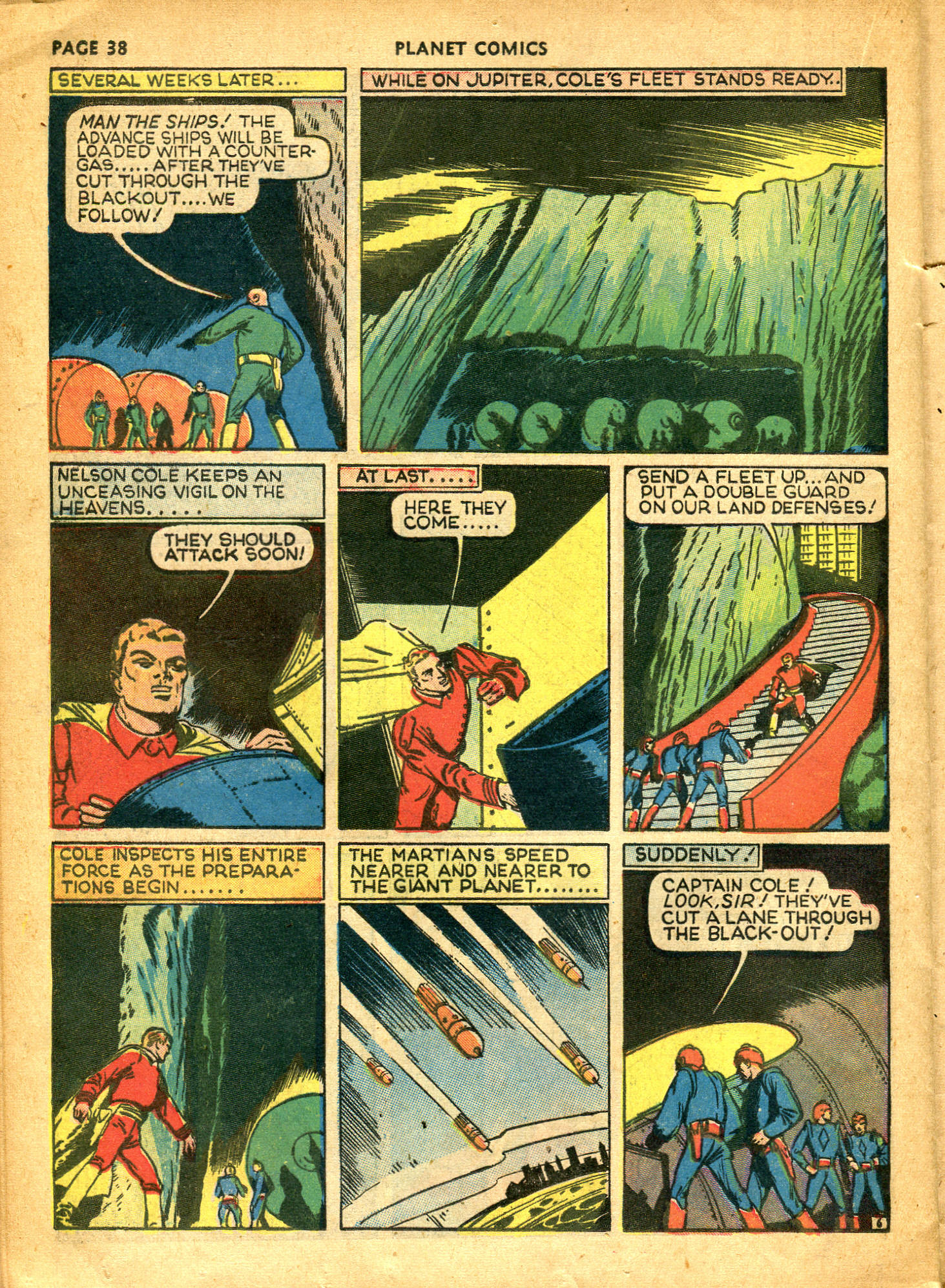 Planet Comics #10 (Fiction House), page 40. Public domain (US).