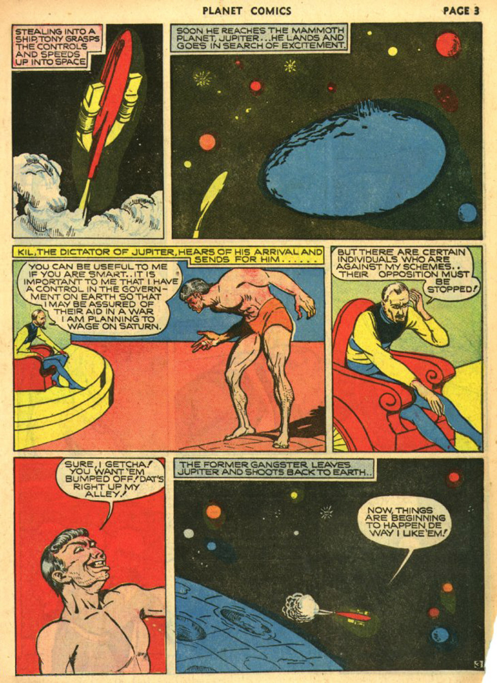 Planet Comics #10 (Fiction House), page 5. Public domain (US).