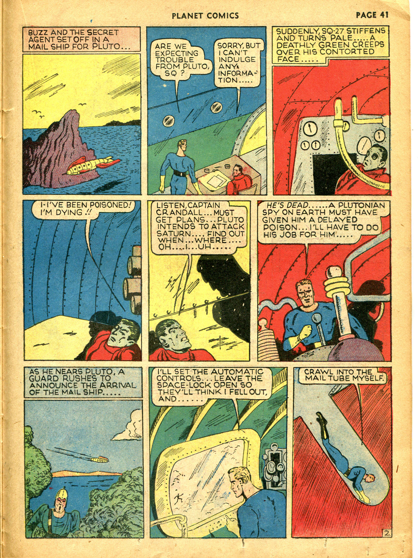 Planet Comics #10 (Fiction House), page 43. Public domain (US).