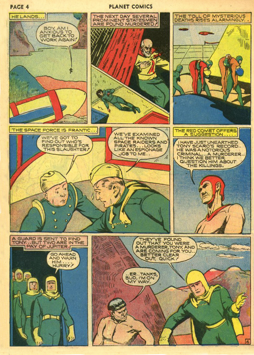 Planet Comics #10 (Fiction House), page 6. Public domain (US).