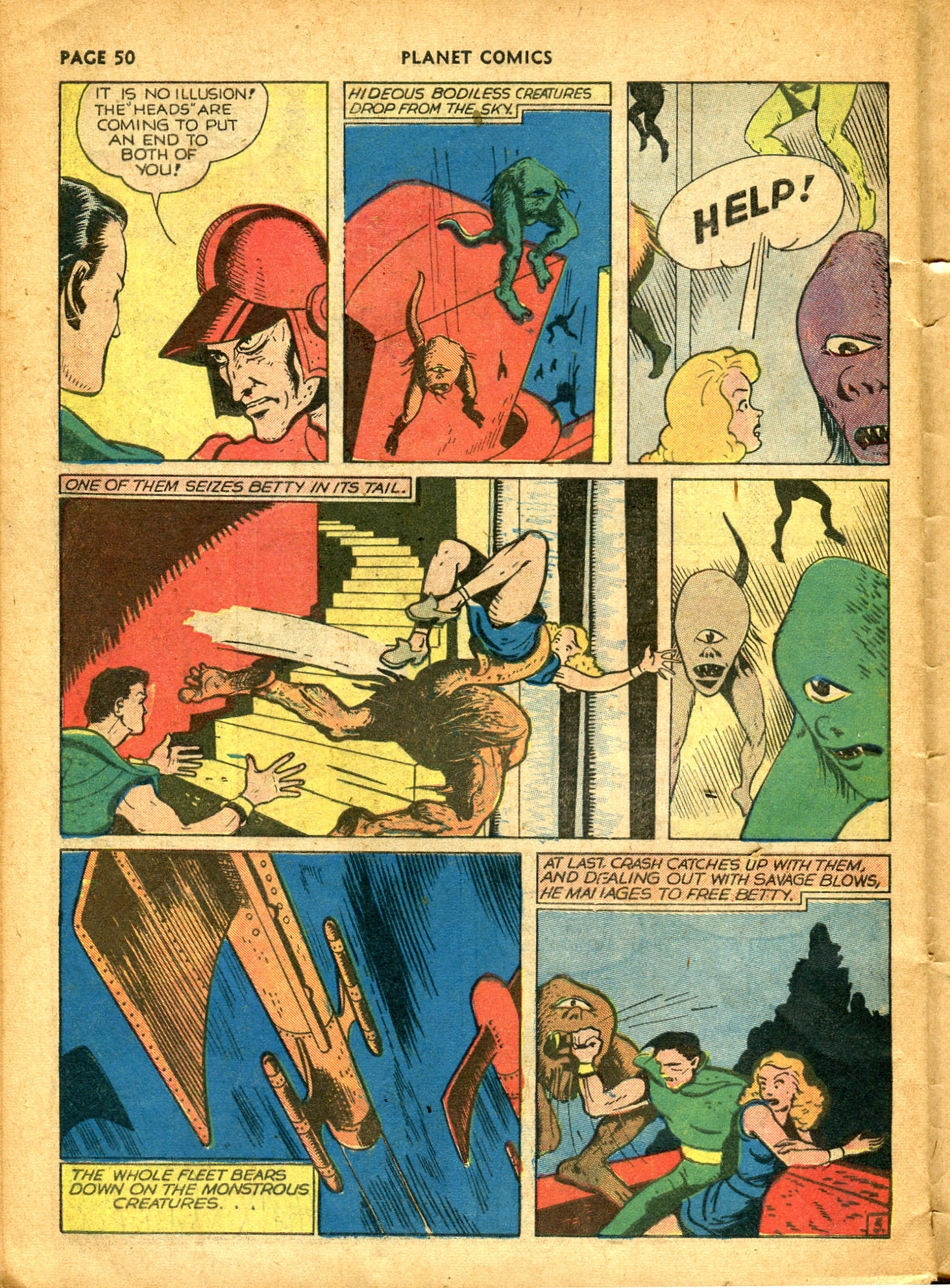 Planet Comics #10 (Fiction House), page 52. Public domain (US).