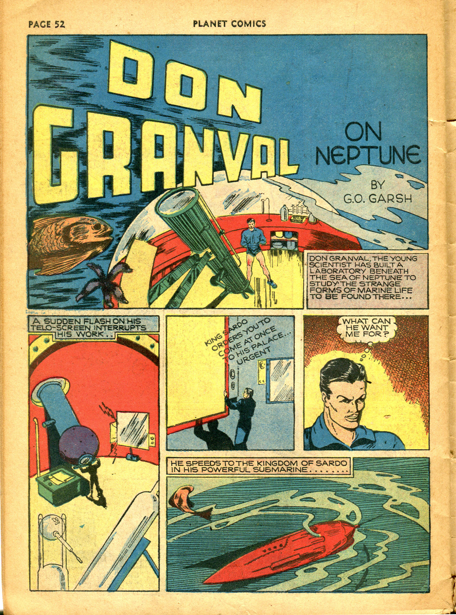 Planet Comics #10 (Fiction House), page 54. Public domain (US).